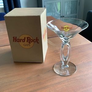 NIB Hard Rock Cafe Chicago Martini Glass